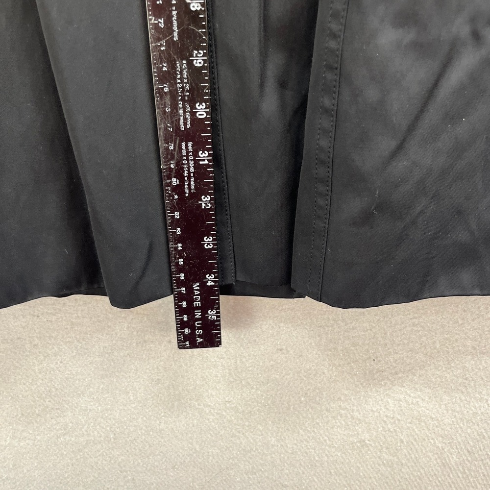 Talbots Trench Coat Womens 12P Black Double Breasted Belted Classic Petite - Picture 8 of 11